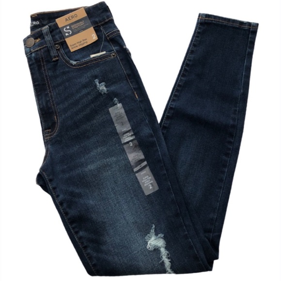 Aeropostale Denim - Aero Super High Rise Ankle Blue‎ Jeans Jeggings Women Size 2